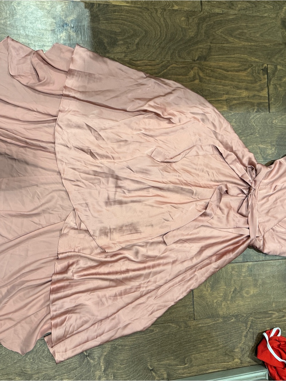 Lulu's Blush Pink Satin High-Low Maxi Dress